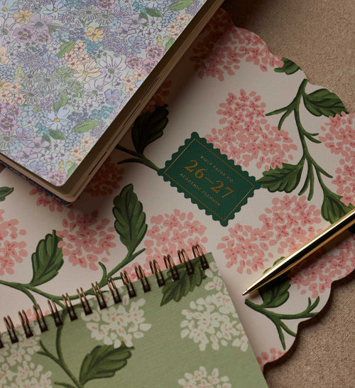 2026-2027 12-Month Academic?Appointment Notebook - Pink Hydrangea
