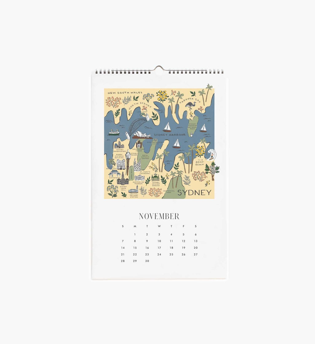 2027 Wall Calendar - Travel Sketches