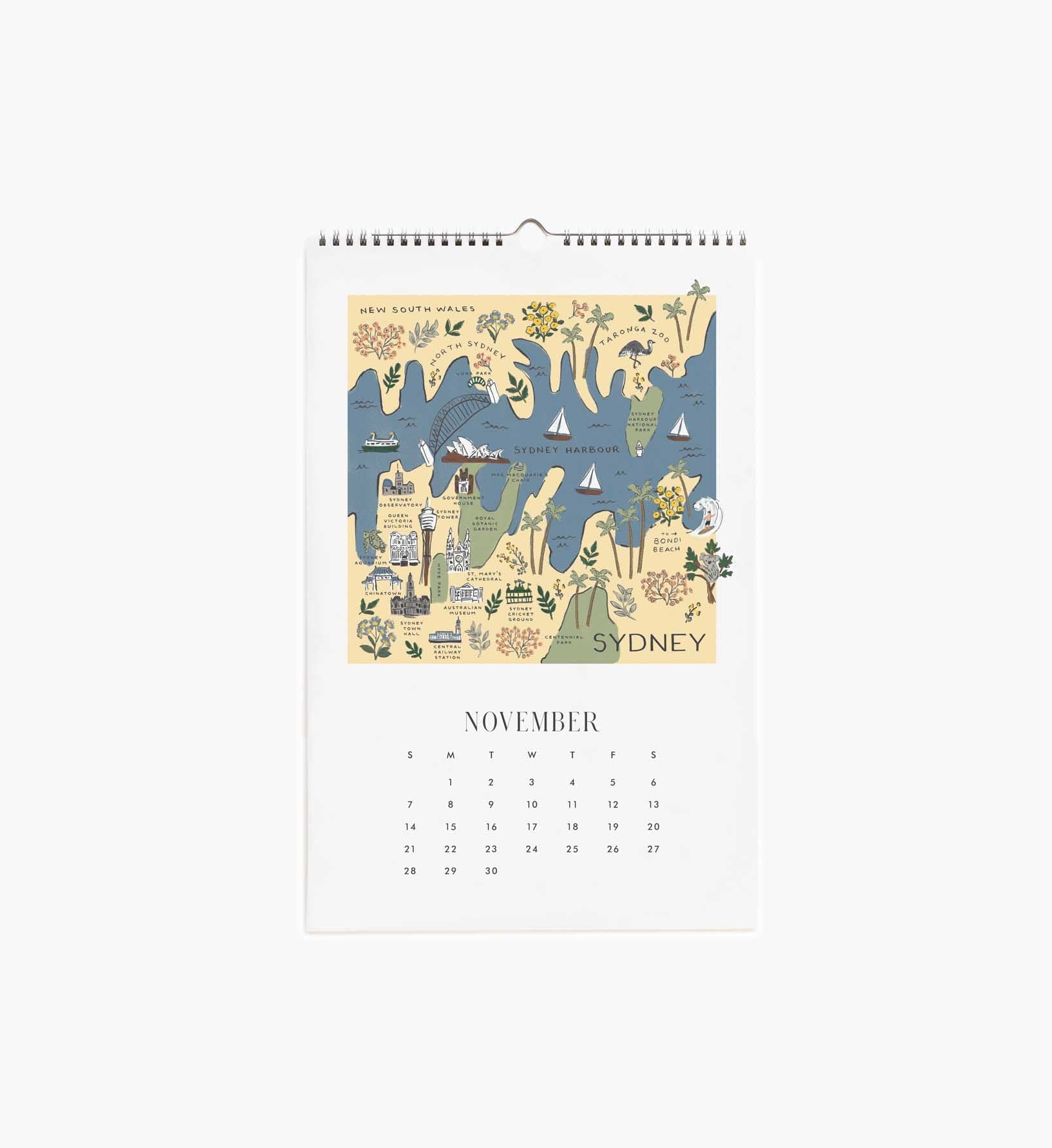 2027 Wall Calendar - Travel Sketches