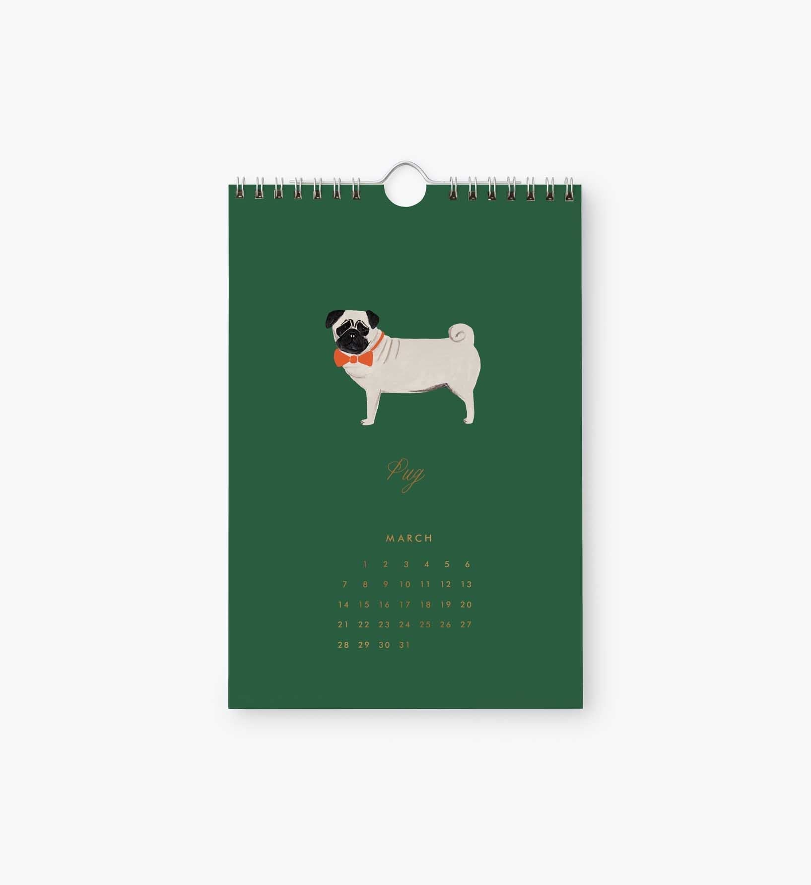 2027 Kitchen Calendar - Dog of the Month