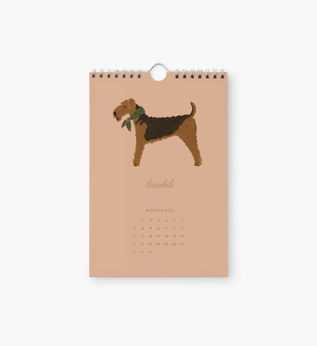 2027 Kitchen Calendar - Dog of the Month