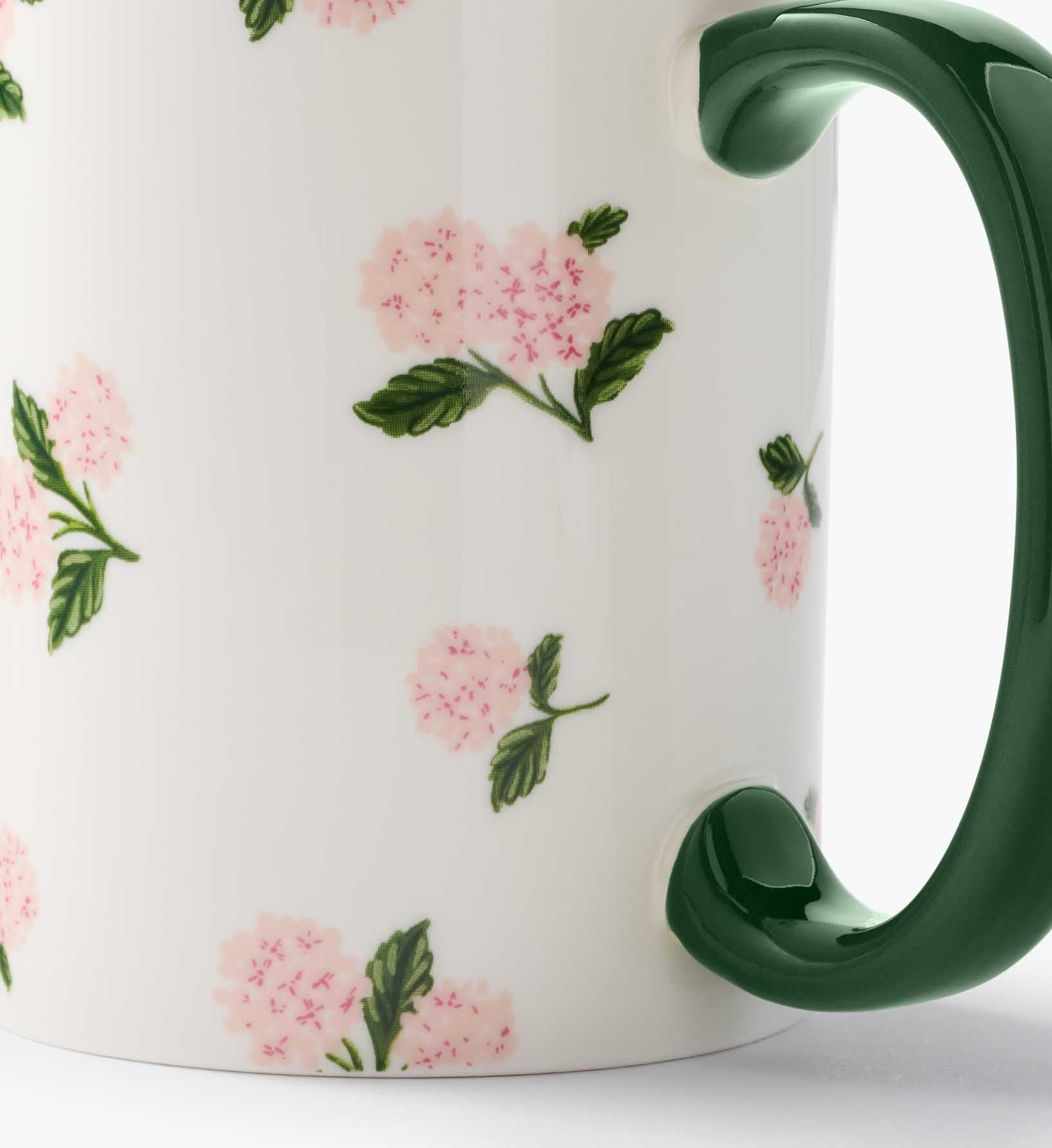 Porcelain Mug - Pink Hydrangea