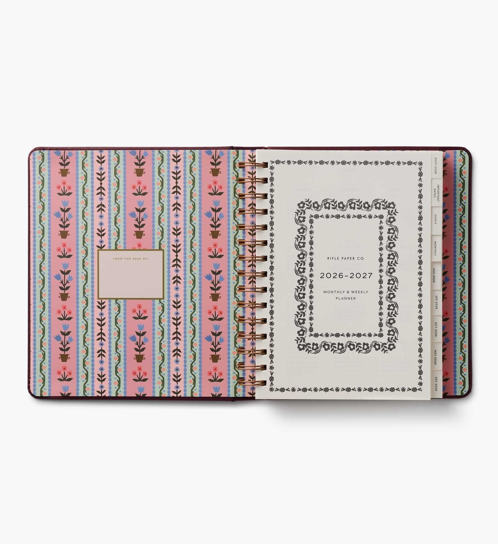 2026-2027 17-Month Academic Covered Spiral Planner - Ladies Night Book Club