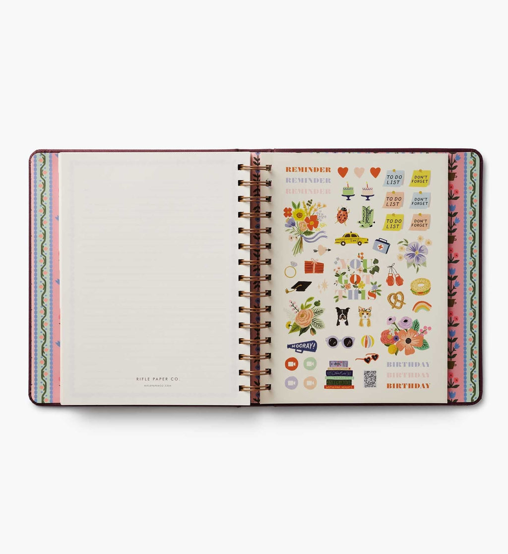 2026-2027 17-Month Academic Covered Spiral Planner - Ladies Night Book Club