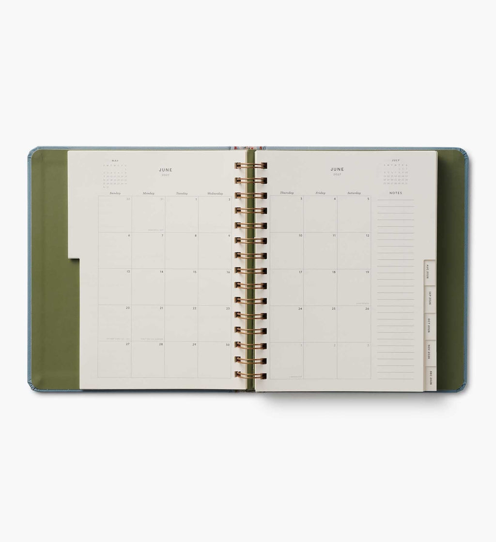 2026-2027 17-Month Academic Covered Spiral Planner - Paisley