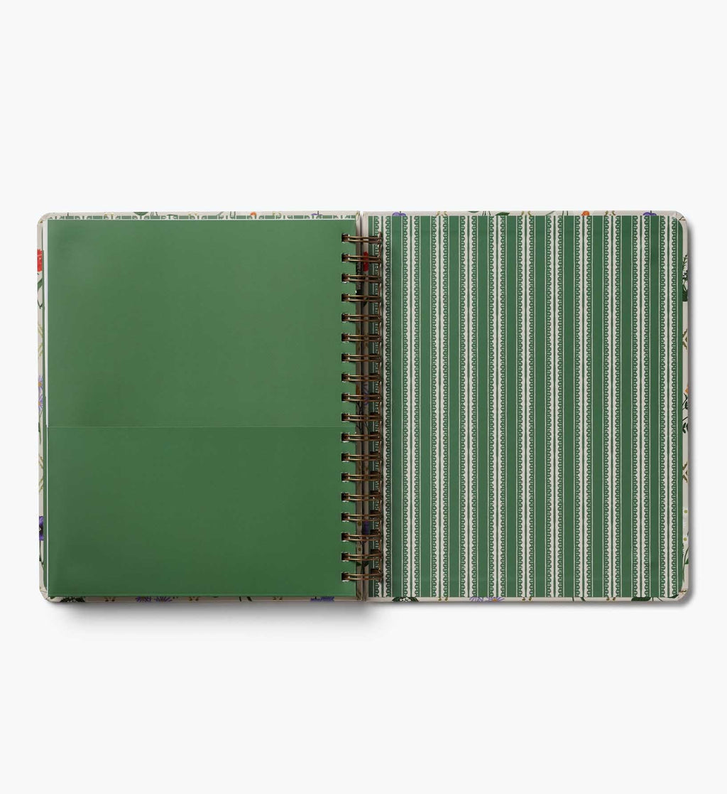 2026-2027 17-Month Academic Hardcover Spiral Planner - Garden Study